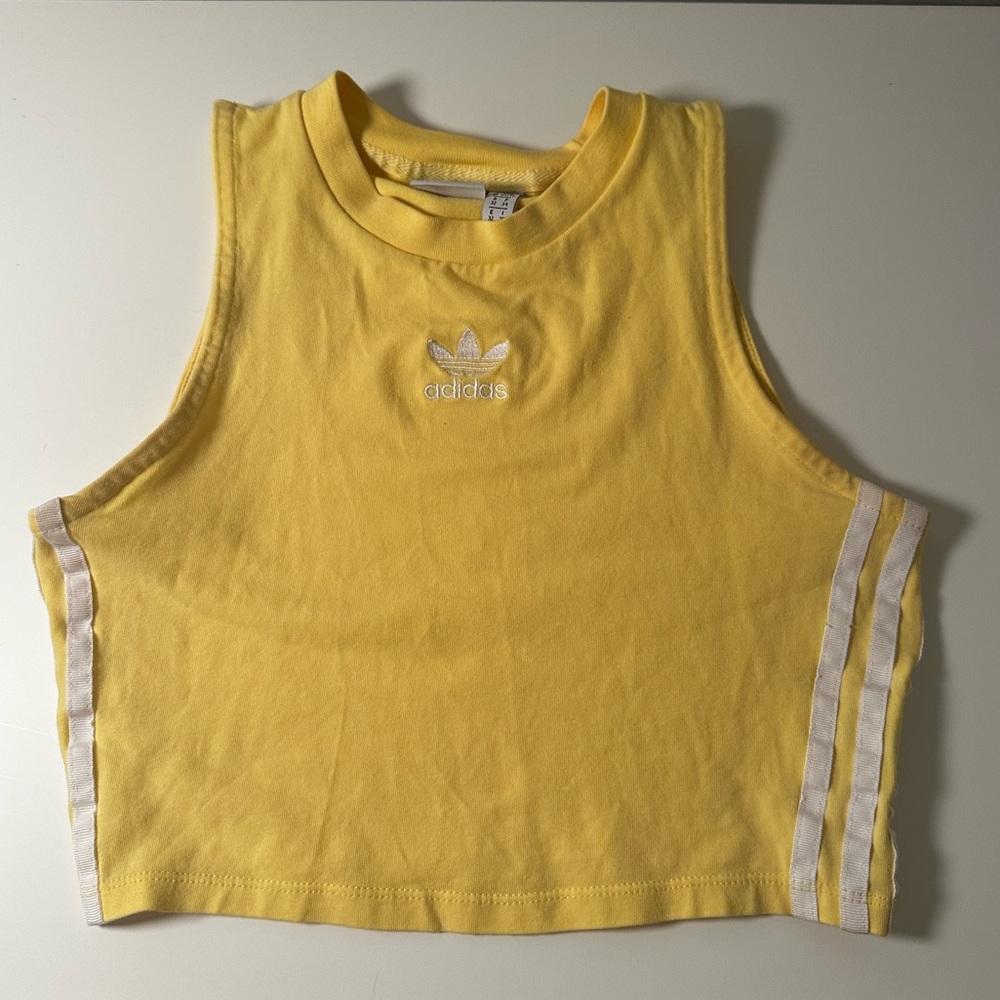Vintage Adidas Yellow Stripe Tank